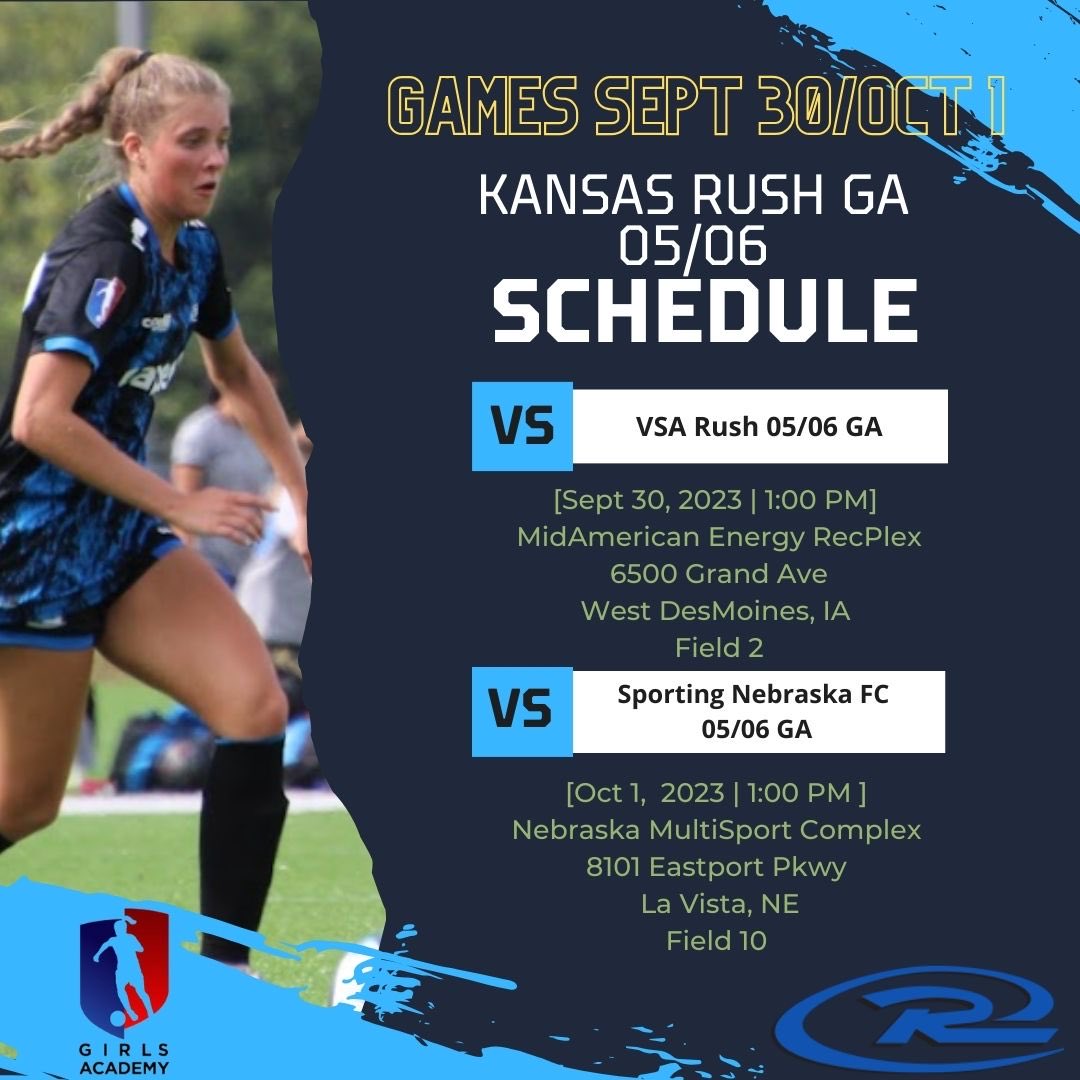 League games this weekend in Iowa and Nebraska.  Still going to be a warm weekend as the girls bring the heat north!  ⁦⁦<a href="/GAcademyLeague/">Girls Academy</a>⁩ ⁦<a href="/KS_RushSoccer/">Kansas Rush Soccer Club</a>⁩ ⁦<a href="/KSRGirlsAcademy/">Kansas Rush Girls Academy</a>⁩ ⁦<a href="/VSA_Rush/">VSA Rush</a>⁩ ⁦⁦<a href="/SNFCGirlsGA/">SportingNEGirlsGA</a>⁩