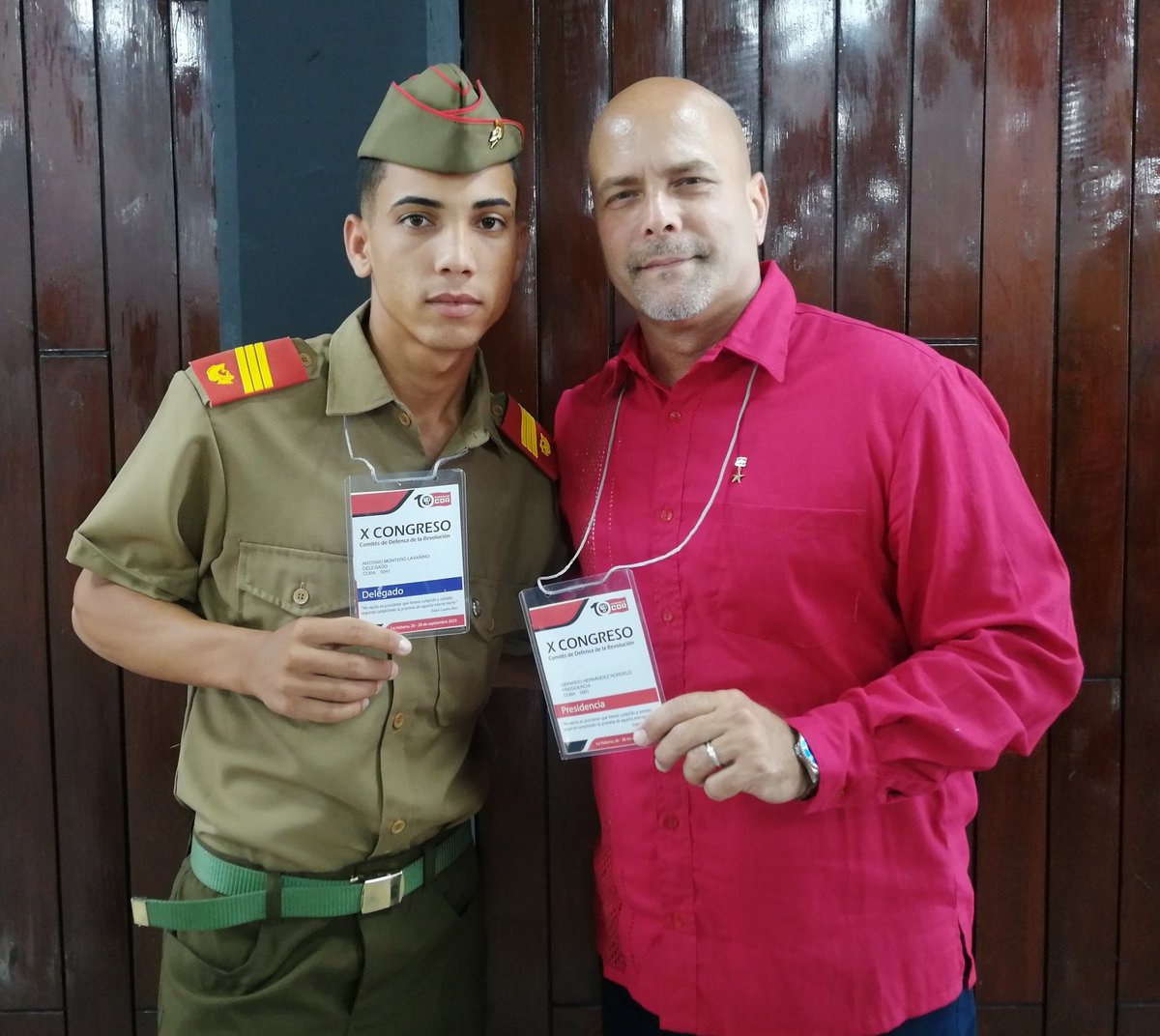 GHNordelo5's tweet photo. Marcos Antonio Montero, el Camilito de Puerto Padre, Las Tunas, que fue invitado al #XCongresoCDR #Cuba #TodosSomosCederistas #CDRCuba https://t.co/6GjD5siUQ0