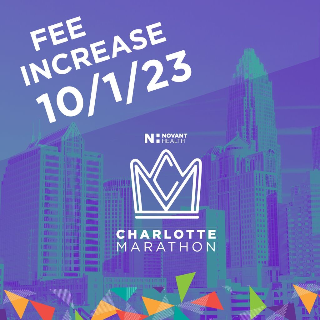 Tick, tock, y’all! Price increase is coming soon on the Novant Health Charlotte Marathon events. Why pay more, unless you’re just made of cash. In that case, good for you! haha OK, for real. There’s a price increase happening October 1. You know what to do.