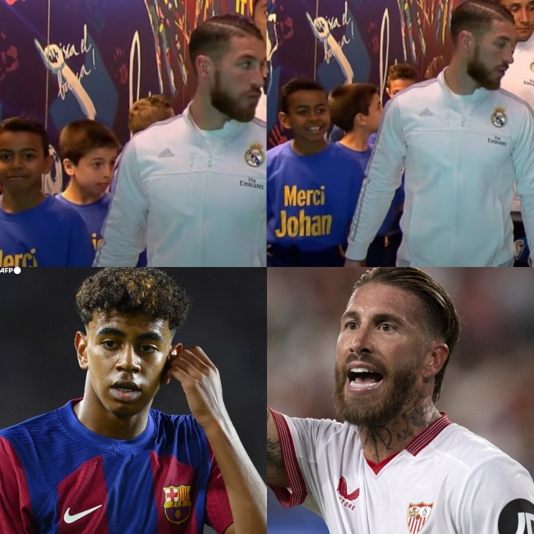 En el 2016, Sergio Ramos, siendo capitán del Real Madrid, salió de la mano junto a un niño llamado Lamine Yamal en un Clásico contra el FC Barcelona. Hoy, en 2023, Sergio Ramos acaba de marcar un autogol a favor del FC Barcelona luego de un cabezazo del mismo Lamine Yamal. LAS