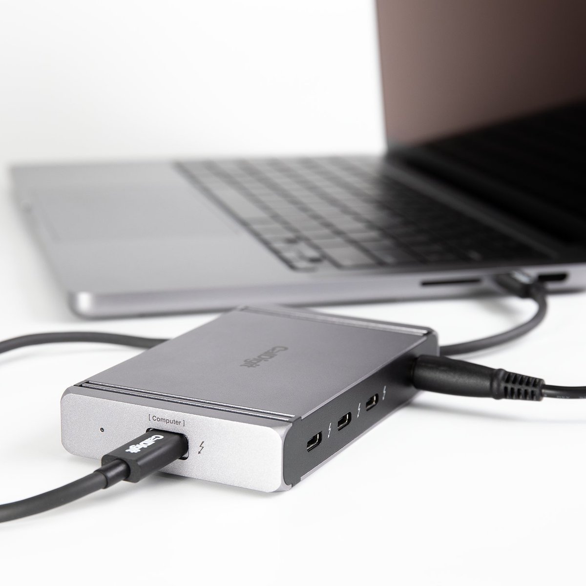 If you're looking for extra Thunderbolt ports on your dock, the Element Hub is the way to go.