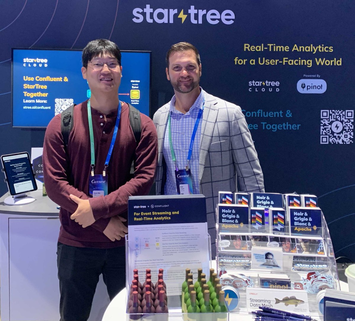 startreedata's tweet photo. It was great to see Hyun Min Choi from @MolocoHQ stop by the StarTree booth at #Current23 this week! We're excited to partner with the Moloco team and help them leverage @ApachePinot for their #UserFacingAnalytics applications. https://t.co/XA0hVNa9tq