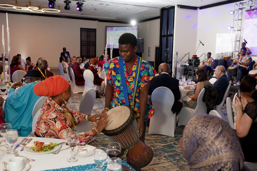 iaea2023's tweet photo. Delegates of the 48th IAEA Annual Conference were treated to the scintillating beats of the Bekele Drummers at the Gala Dinner of the 48th IAEA Annual Conference. #iaea2023 https://t.co/bNvdvJB6Vk