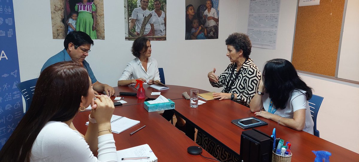Meeting with @UNOCHA_Americas and Fadela Novak @EduCannotWait discussing the context of education and #ECWresults #MYRP REGIONAL COMPONET #LAC in the response to refugees and migrants in LAC #@uniceflac @SaveChildrenLAC @UNESCOSantiago @planamericas
@YasmineSherif1