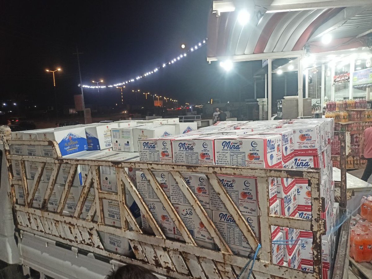ShlamaF's tweet photo. Today we distributed 257 water boxes to 25 Baghdeda households during this 3rd day of mourning, thanks to Save Our Souls - 1915 de e.V. Your generous donations make a difference. We'll keep supporting grieving families. 💙 https://t.co/oHkZYDYi4U