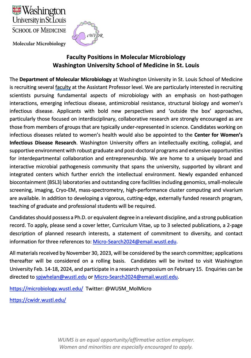 CBLopezLab's tweet image. Deadline to apply for a Faculty position in our fantastic Department is approaching! Please help us spread the add below