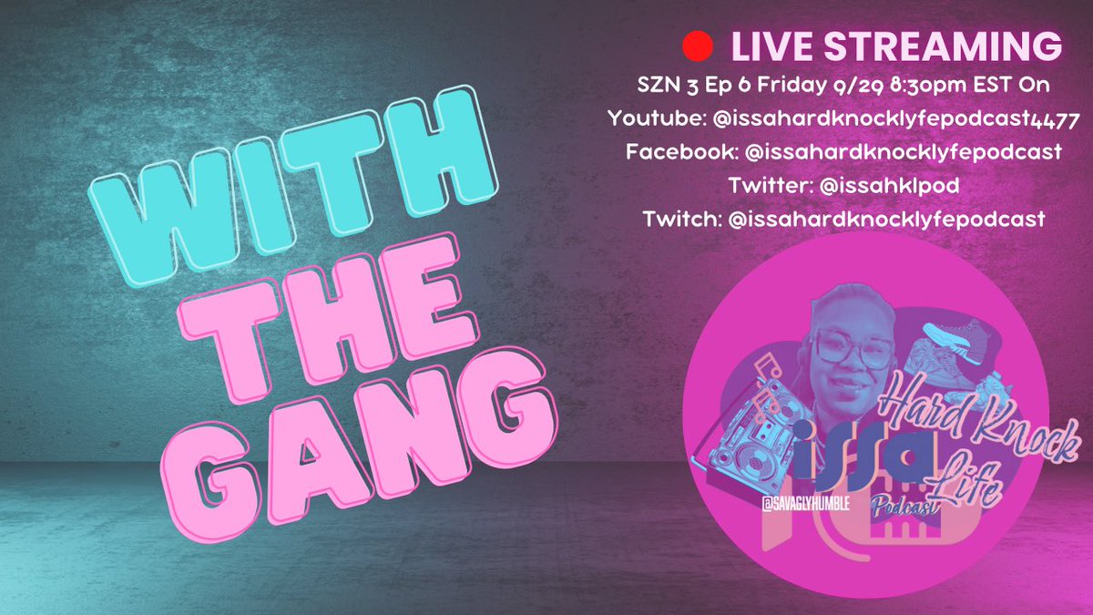 IssaHKLPod's tweet image. Live Tonight With The Gang!! #issahardknocklyfepodcast #ihklp #music #beauty #fashion #acsproductions #tripleaproductions  #truthentfilms #blackwomenpodcasters #topblackpodcasts  #blackpodcasters #dopeblackpods #blackcontentcreators  #blacktwitter