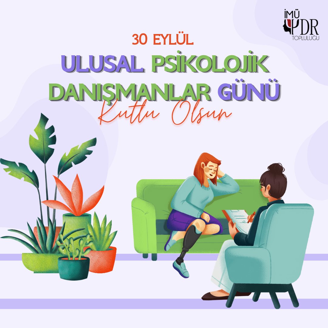 İnsanın olduğu her yerde; hem önleyici hem iyileştirici işlevleriyle fark ve farkındalık oluşturan bütün psikolojik danışmanlarımızın ve psikolojik danışman adaylarımızın 30 Eylül Ulusal Psikolojik Danışmanlar Gününü İMÜ-PDR Topluluğu ailesi olarak kutlarız. 🥳💖✨
#PDR