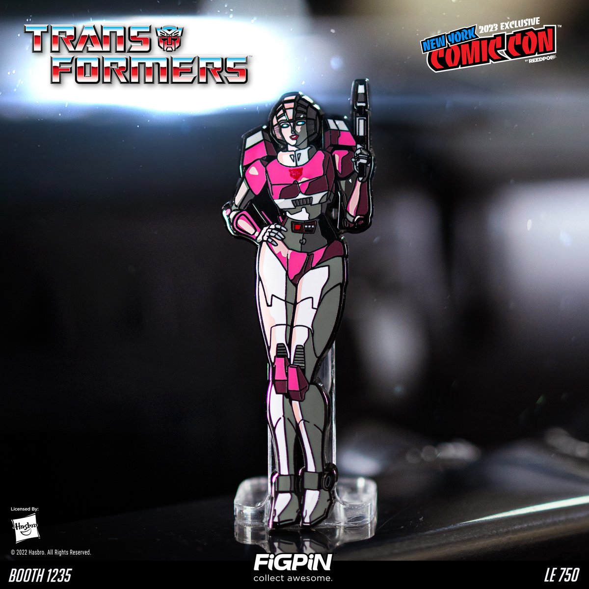 FiGPiNofficial's tweet photo. From Transformers™ comes Acree (1177) , a capable Autobot filled with ferocity to fight and protect! Acree makes her debut as a FiGPiN #NYCCexclusive available only at FiGPiN’s booth #1235.
@Hasbro #NYCC2023 #Transformersofficial #Transformerstoys #FiGPiN #CollectAwesome https://t.co/j8wyp4qSLM