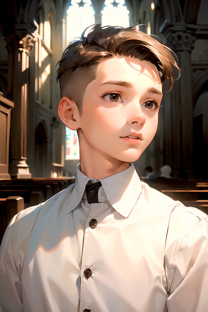 WonderTime777's tweet image. "The sound of the boys' choir is like an angelic symphony..." 👼🎶 #AIart #AIイラスト #AIイラスト好きさんと繋がりたい #AI生成