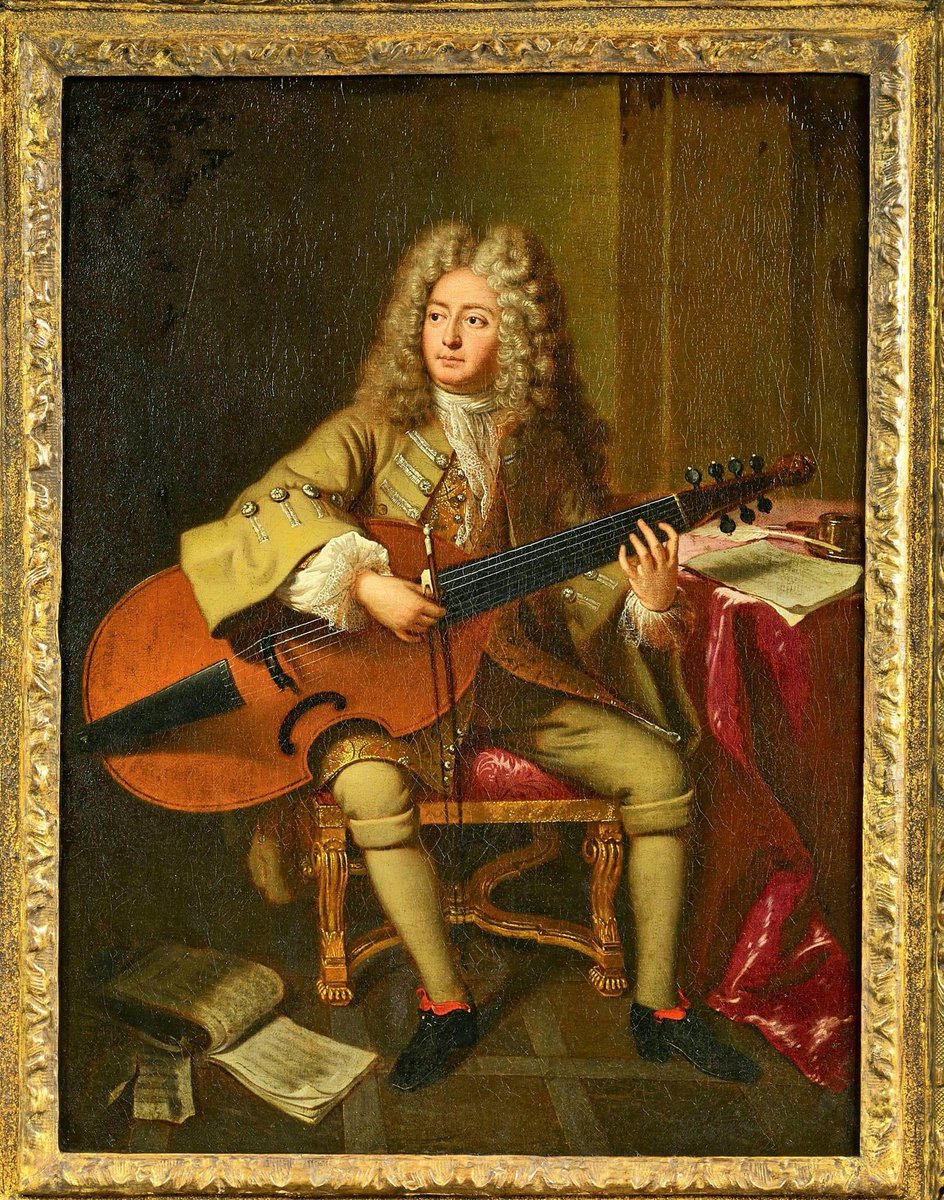 The great Marin Marais painted in 1704 by André Bouys (1656-1740). Photo supplied by Steve Price  #violadagamba #marinmarais