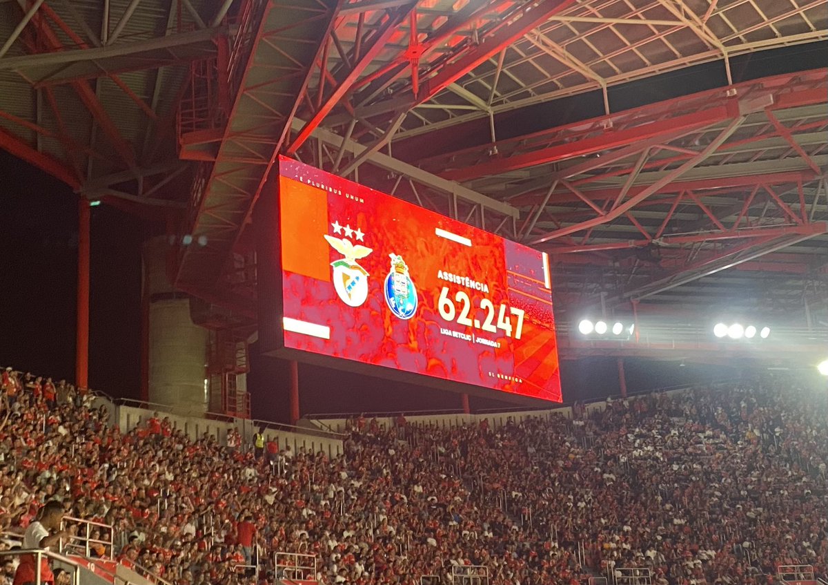 62.247 espectadores no Estádio da Luz 💥