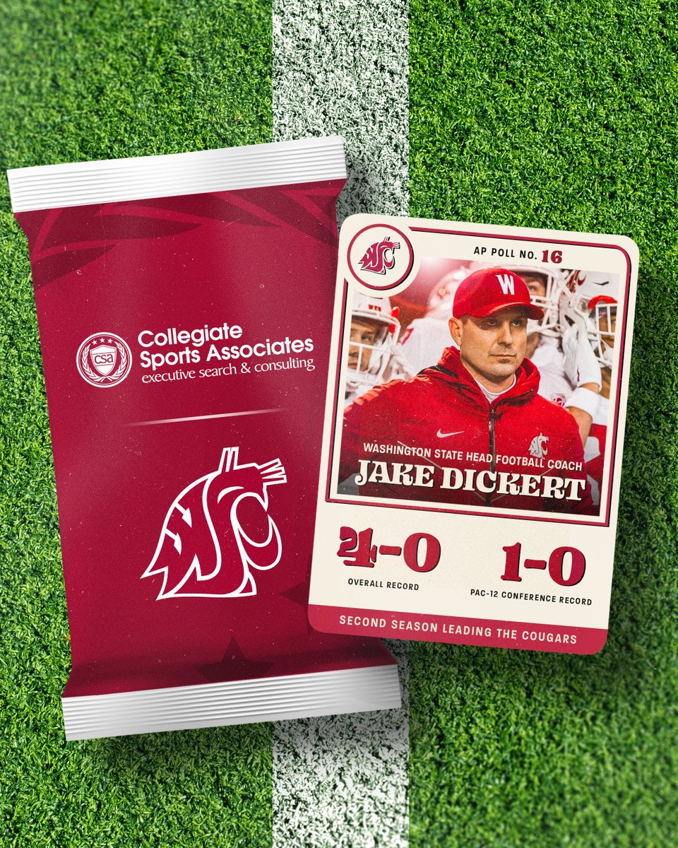 CSA_Search's tweet photo. #CSAPlacement @CoachDickert and @WSUCougarFB are perfect through Week 4!
The Cougs are back in action on Oct 7 at UCLA. π
#GoCougs x #CSASearch https://t.co/KfBtUN3QBa