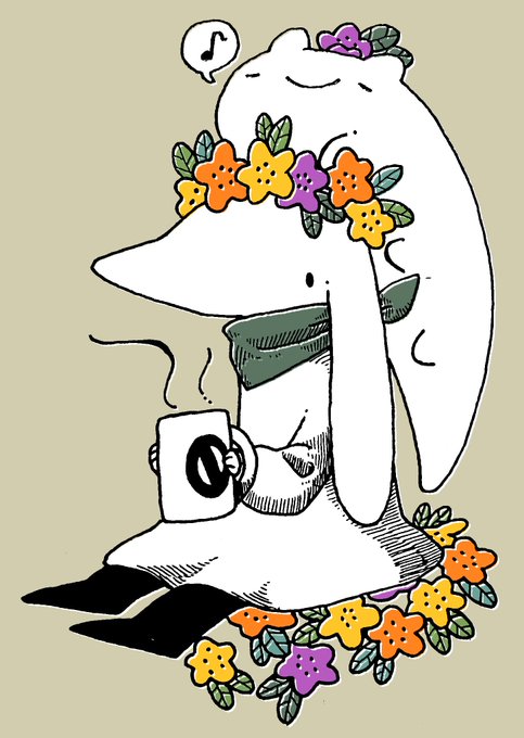 「flower wreath scarf」 illustration images(Latest)