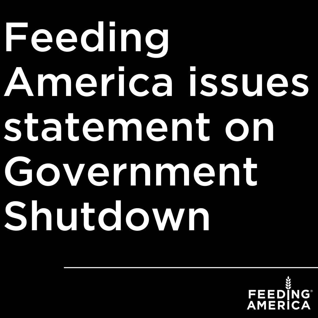 FeedingAmerica's tweet photo. At the end of the day tomorrow, the government could face a shutdown. Should this happen, it will bring uncertainty to millions of families in the United States. 

Read our full statement here: https://t.co/dyrSE32ezR https://t.co/P6z8vorWYt