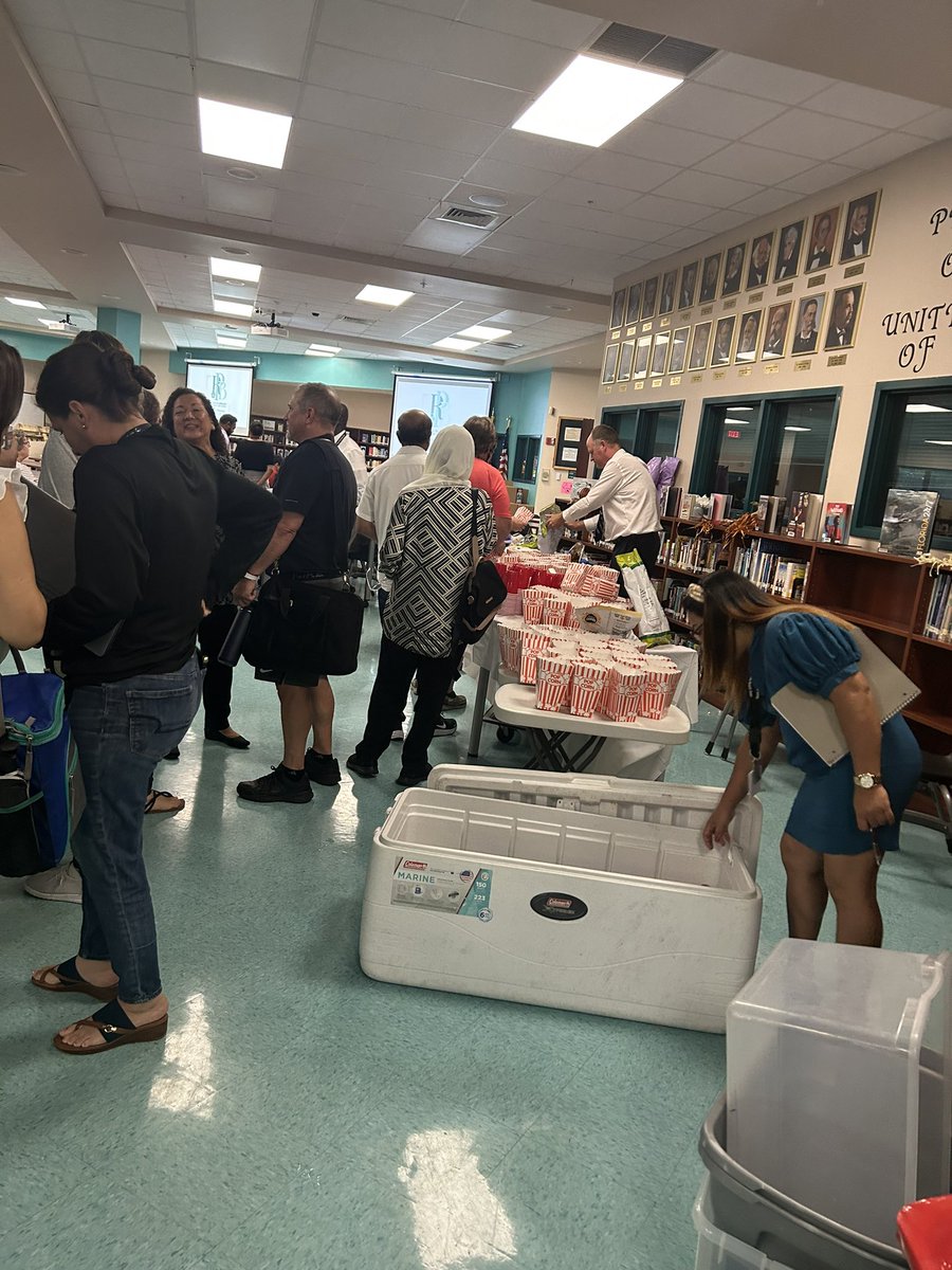 You had me at popcorn and pop. Best faculty meeting ever. #beststaff #bestboss <a href="/RPBHSOfficial/">Royal Palm Beach HS</a>