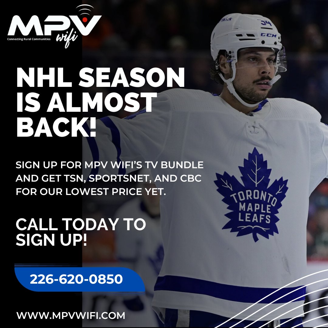 Hockey's almost here! Catch every game on MPV Wifi's new TV service.