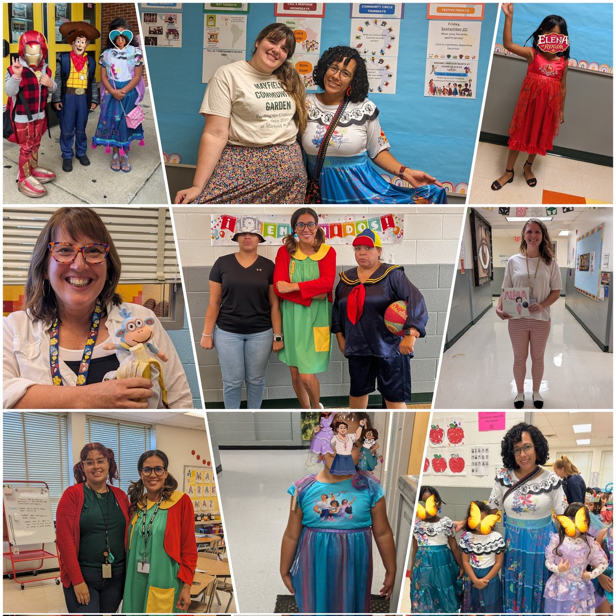 #HispanicHeritageMonth has been highlighted each day @JoAnnLeleckES , but today's #FestiveFriday was ONE of my favs! (Dress up as a fictional #Latina #Latino #Latine character! 

#SalvadoranMirabel 
#LeleckRocks!