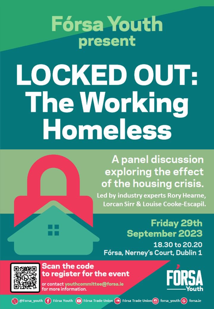 ForsaSouth's tweet photo. Very good discussion tonight at “locked out: The Working Homeless” who are also struggling to get affordable Housing in Ireland! Well done to @forsa_youth for organising it straight after their AGM! 👍 @forsa_union_ie @CatuIreland @_HousingCrisis #HousingEmergency https://t.co/FOriNpTyps
