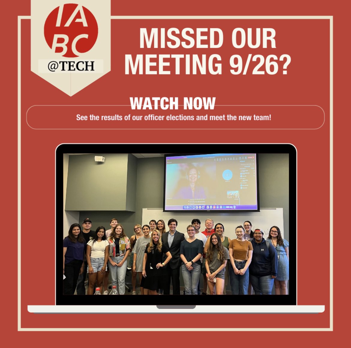 IabcTtu's tweet photo. Hey Red Raiders, did you miss our last meeting? No problem! Check out IABC@Tech's 9/26 meeting to catch up on officer elections and meet the new leadership team.
Mark your calendars for our next meeting on October 17th, 5 PM, MCOM 265 and Teams.
See you there! Video link in bio. https://t.co/SIir0Lkrfi