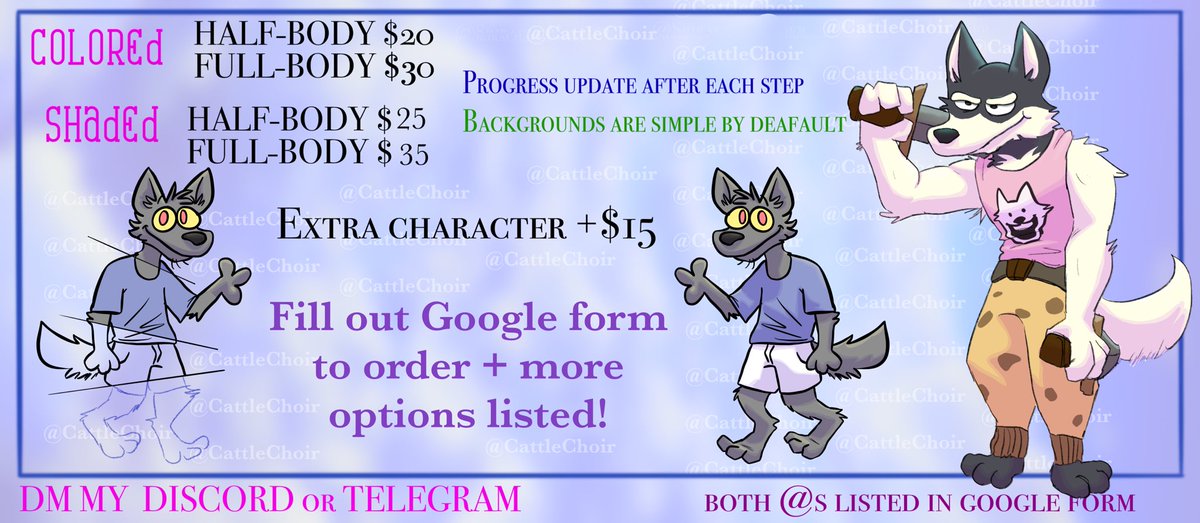 CattleChoir's tweet photo. My K0M!$!0Nz are OPEN again!!! Trying out Google forms, 🖇️ in the replies for more options and to order :) https://t.co/pVtPfDIXLi