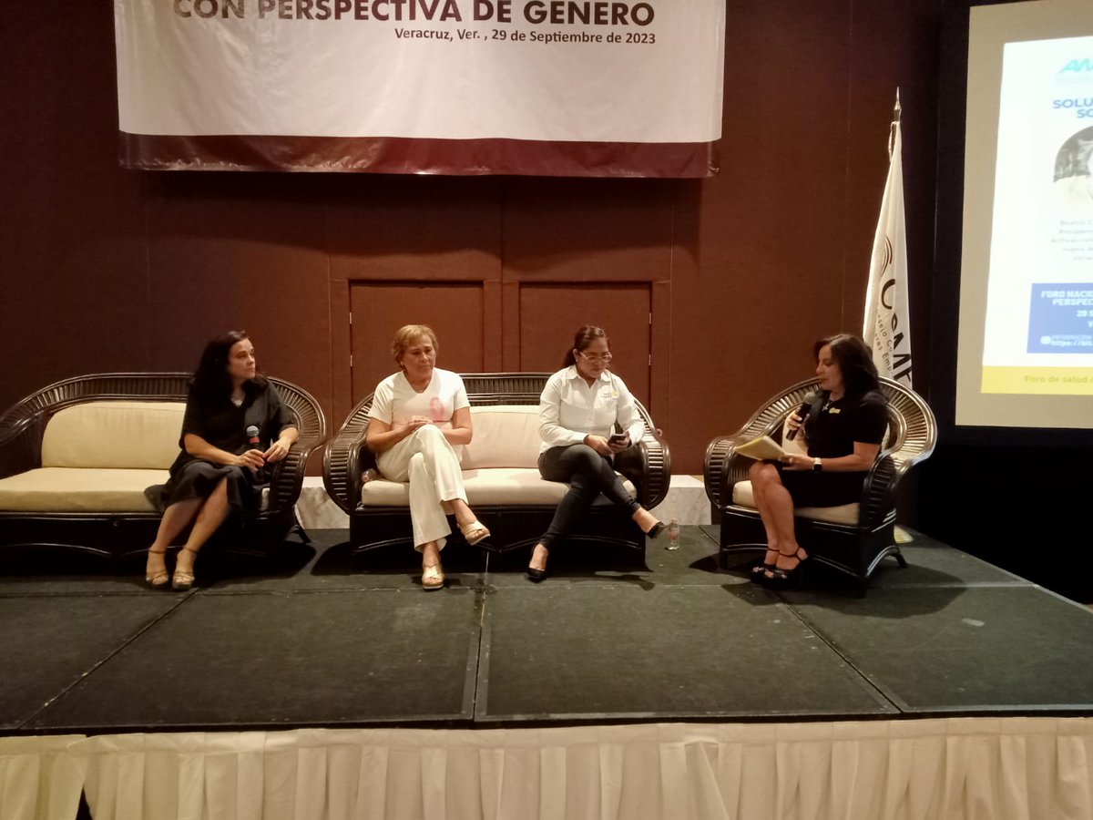 Continuamos con el Foro Nacional de Salud con Perspectiva de Género: 

En el panel "Soluciones Locales con Impacto Nacional y Sociedad Civil Organizada en México" participan: 

➡️Bety Cruz Solórzano, Presidenta #MUAC - Mujeres activas contra el cáncer de mama del Estado de