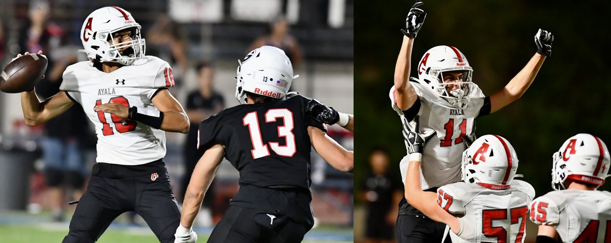 210PrepSports's tweet photo. Football: @AyalaFootball 49, @GlendoraHighFB 14. The Bulldogs trailed 14-13 in the second quarter, but closed out their convincing victory on a 36-0 run. Maximus Barroso threw four TD's for AHS. Photo gallery by @chchampsports inside.
https://t.co/naPJkcOdxp https://t.co/cxEFzGJEJZ