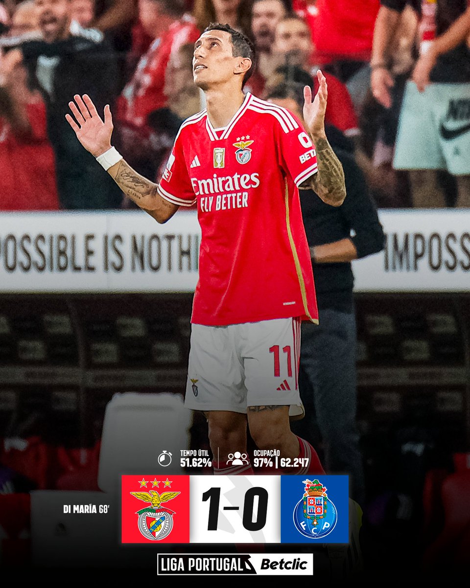 ligaportugal's tweet photo. Os Clássicos fazem parte da história e na do Sport Lisboa e Benfica faz Di María 📜✨

#LigaPortugal #LigaPortugalBetclic #nãopára #SLBxFCP https://t.co/Afy8daHEP4