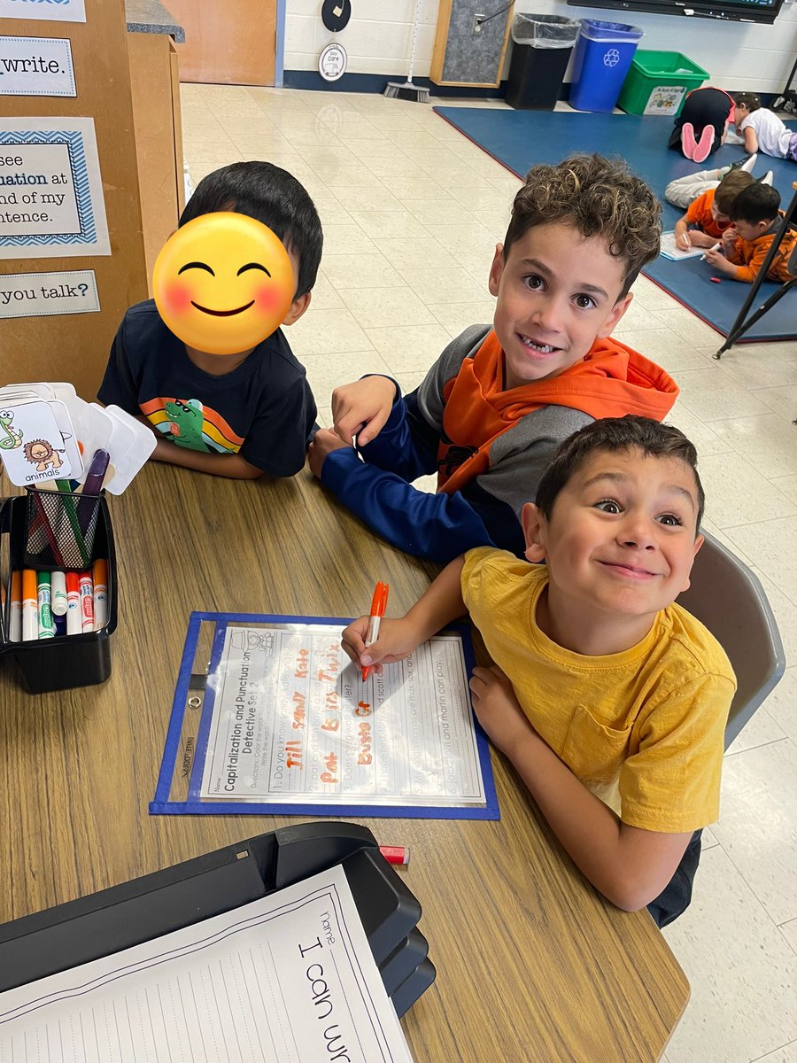 mssarracini's tweet photo. Working hard on our grammar centres this morning! Our grade 1s are learning when to use a capital letter ✏️ https://t.co/3xDa16XknQ