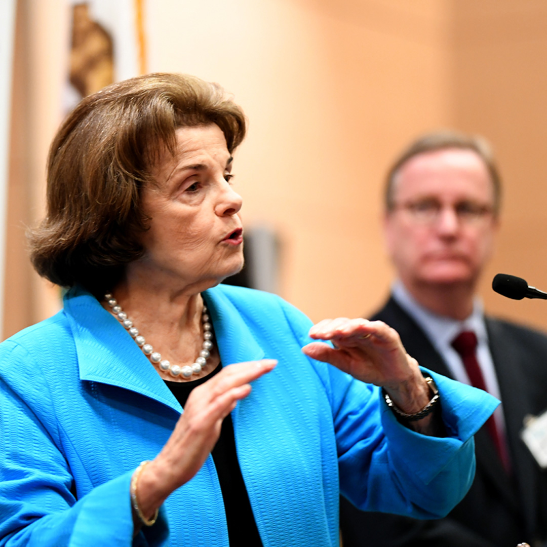 UCSF's tweet photo. "UCSF and the University of California mourn the passing of Dianne Feinstein. Our hearts go out to her family and friends, and the many people whose lives were touched by her." —  Chancellor Sam Hawgood, MBBS https://t.co/RtguvLkFpU https://t.co/x1GjjvEEQM