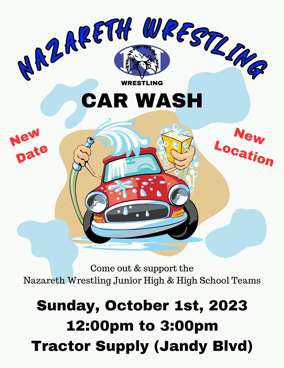 Come out &amp; support the Nazareth Wrestling JH &amp; HS Teams!
#GoBlueEagles
#NazarethProud
#SassoStrong
🔵🦅🤼‍♂️