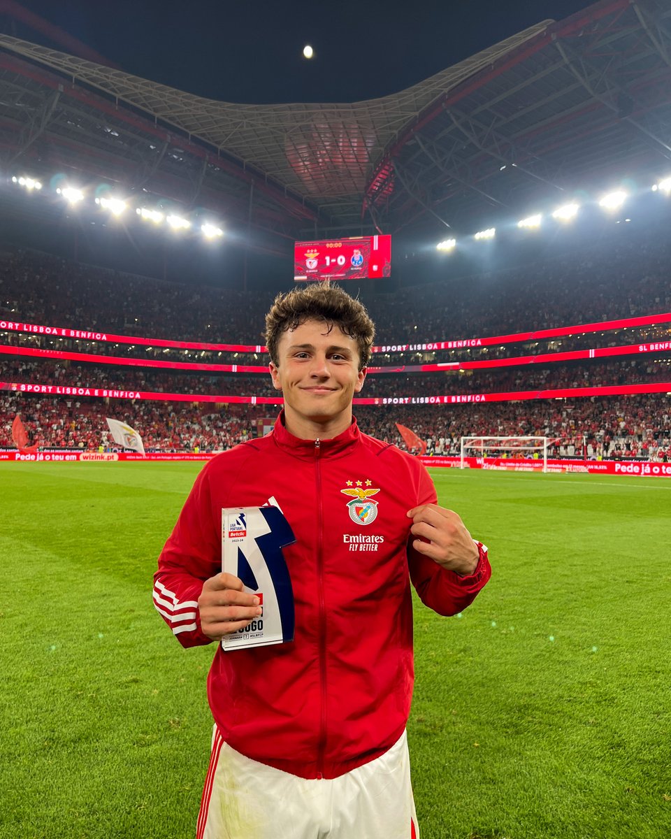 ⭐ João Neves is today's 𝐌𝐀𝐍 𝐎𝐅 𝐓𝐇𝐄 𝐌𝐀𝐓𝐂𝐇!

#SLBFCP • #LigaPortugal