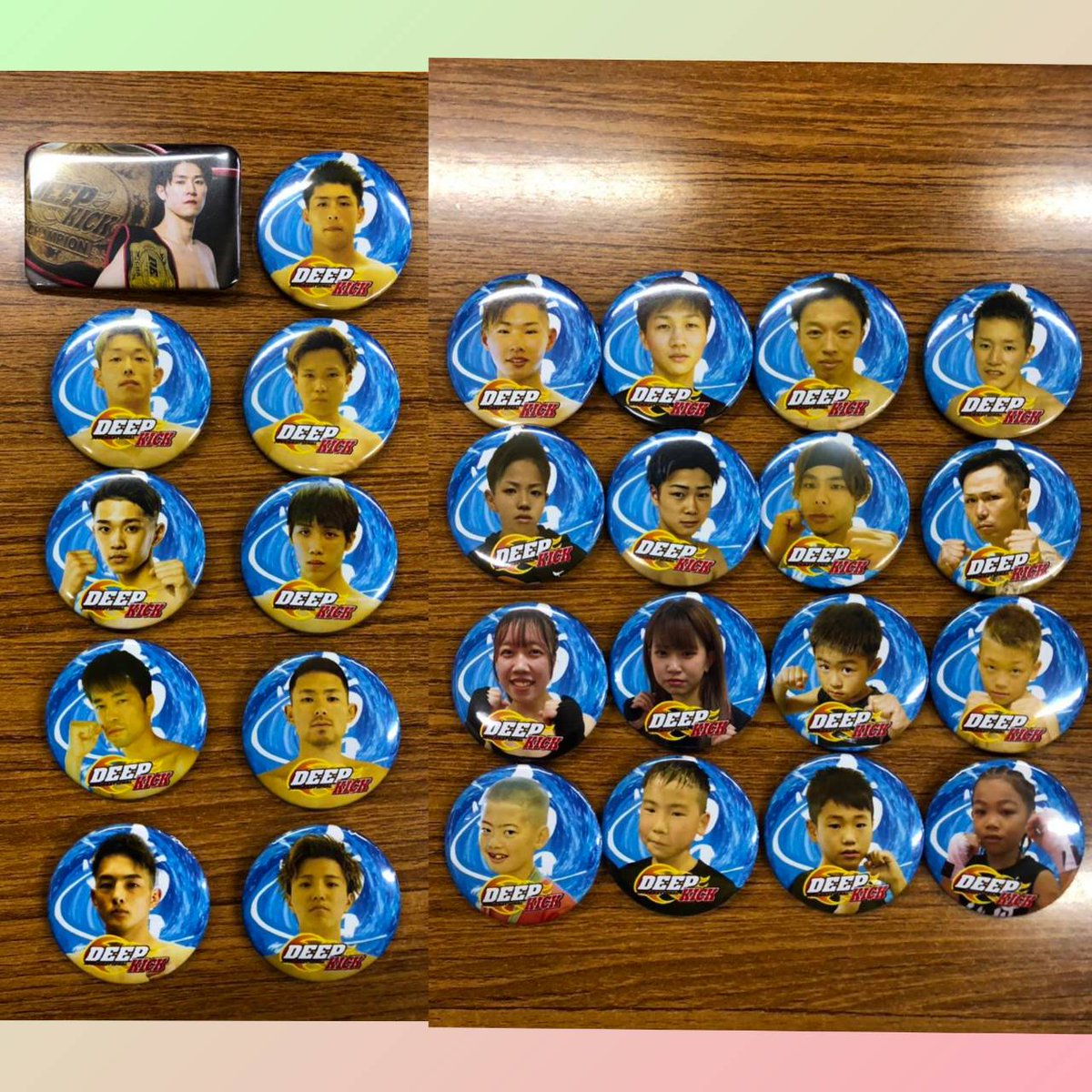10月1日(日) DEEP☆KICK TOKUSHIMA 石井町中央公民館にて選手缶バッジを販売！！

毎回 完売になる人気商品です！！

お気に入り選手の応援やTシャツ、お手持ちのバッグなどのポイントにぜひ！

#deepkick
#徳島
#TOKUSHIMA
#缶バッジ
#石井町中央公民館
#キックボクシング