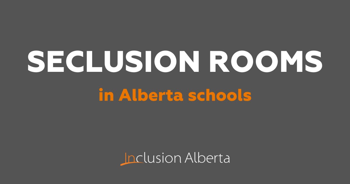InclusionAB's tweet photo. Does your child's school have a seclusion room?
It's important that parents are aware that the use of seclusion and restraint in schools is allowed by Alberta Education. 🧵 1/4 https://t.co/bf2dNxGXN7