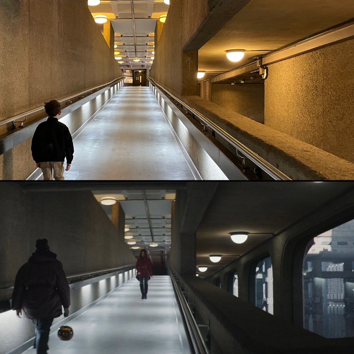 DesigningFilm's tweet photo. There’s a whole sequence of Andor shots easily found when walking around the center only made more fascinating by the way @ILMVFX has extended them. https://t.co/OQgrfYm8mQ