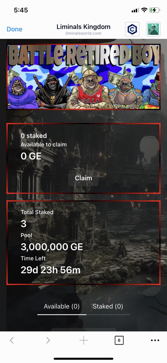 Staking is live!! @ 👉🏻 liminalsworld.com/pit/brb
Big thanks @liminalskingdom