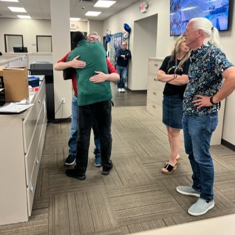 247Logistics_'s tweet photo. Today we celebrated the retirement of Mike Zeih, IT Support extraordinaire, who's worked at 24/7 for 20+ years! 💙💚

Please join us in wishing Mike well on his next adventure! https://t.co/A333BSHqbB