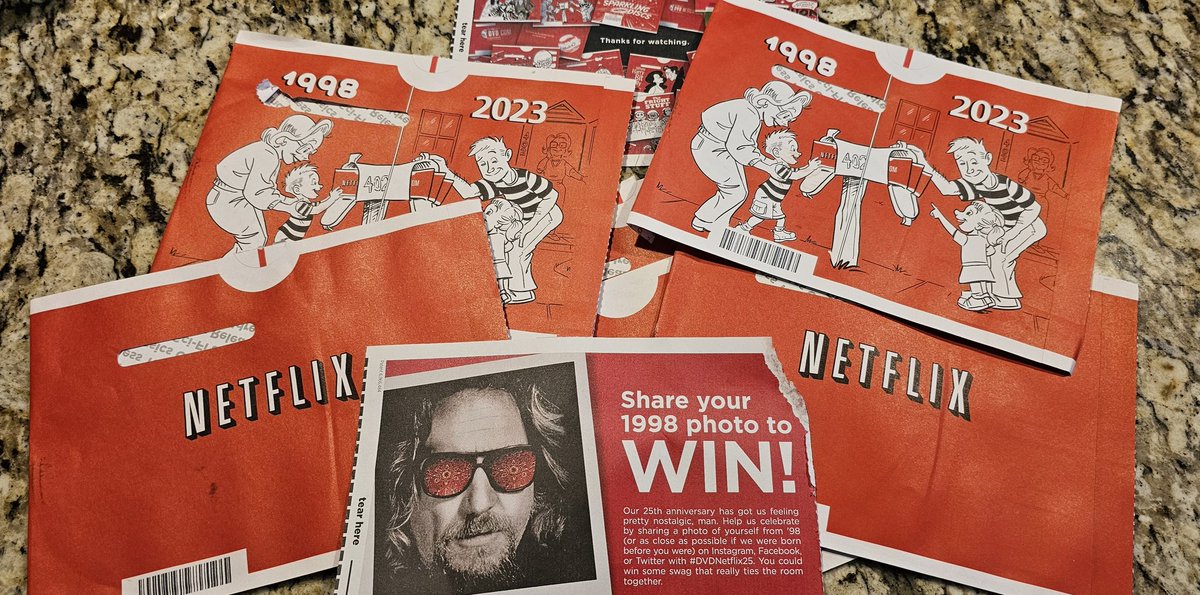 Fezmid's tweet photo. Bye, @netflix #DVDNetflix25. It was a great run.... Have used you on and off since the HD DVD days. :( https://t.co/eMRu5ysaY6