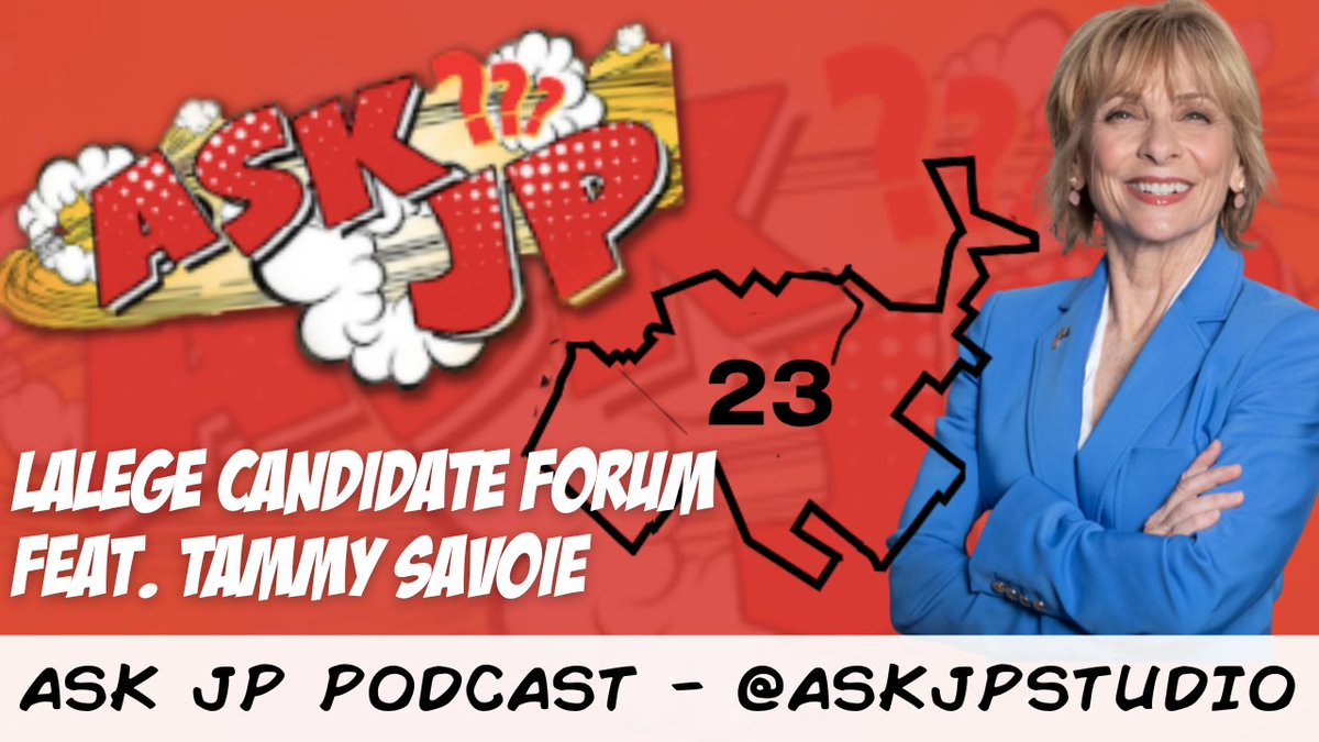 JPMorrell's tweet photo. #AskJP Podcast Interview with @TammyForNOLA for District 23 is LIVE!
This is the final interview with candidates for the newly-minted #lalege HD 23 right here in New Orleans
Watch at https://t.co/Qm0rwjBc0j or listen wherever you get your podcasts! https://t.co/PfbzUYQGMs