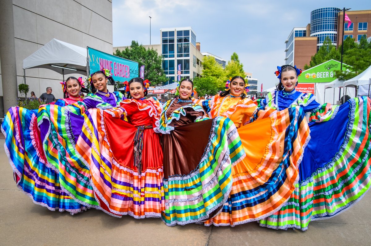 WildflowerFest's tweet photo. Performance Row at Wildflower Arts &amp; Music Festival has a packed schedule of talented groups, including Mexico 2000 Ballet Folklorico and their beautiful dancers in 2022. Send us a direct message if you want to perform in 2024!  #wamfest #wildflowerfestival #richardsonrocks https://t.co/I2pF1RCdQw