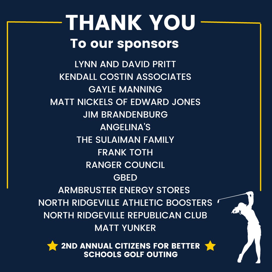 Tomorrow is the big day! ⛳ Thank you to the 39 Golf Outing hole sponsors for your support! @NRCS_AssistSup <a href="/NRCS_Supt/">Roxann Ramsey-Caserio</a> <a href="/coachbelpulsi/">Michael Belpulsi</a> <a href="/LArmbrusterNRCS/">Lee Armbruster</a>