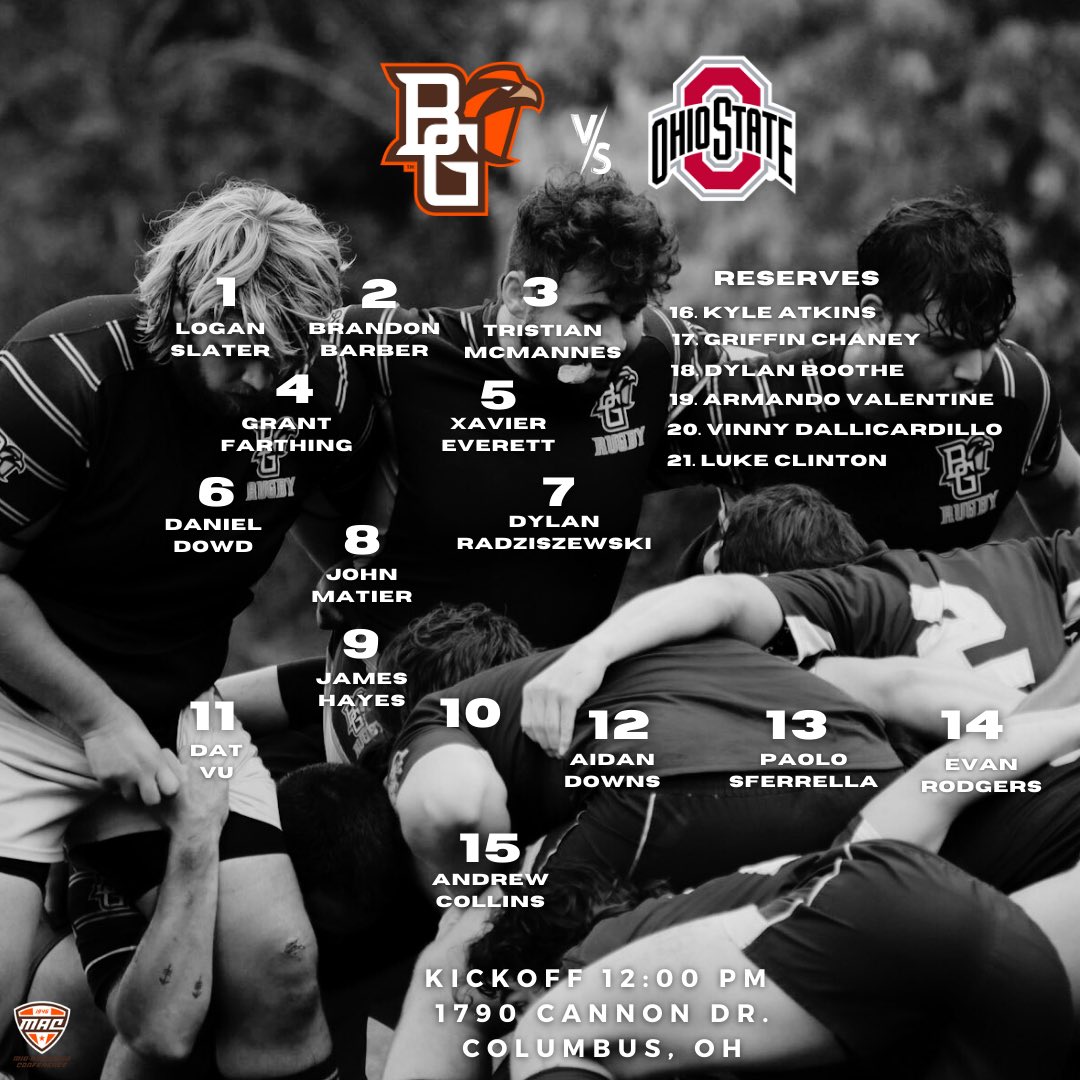 Business trip in Columbus tomorrow❗️

Livestream: BGSU Men’s Rugby YouTube 

#RUGBG