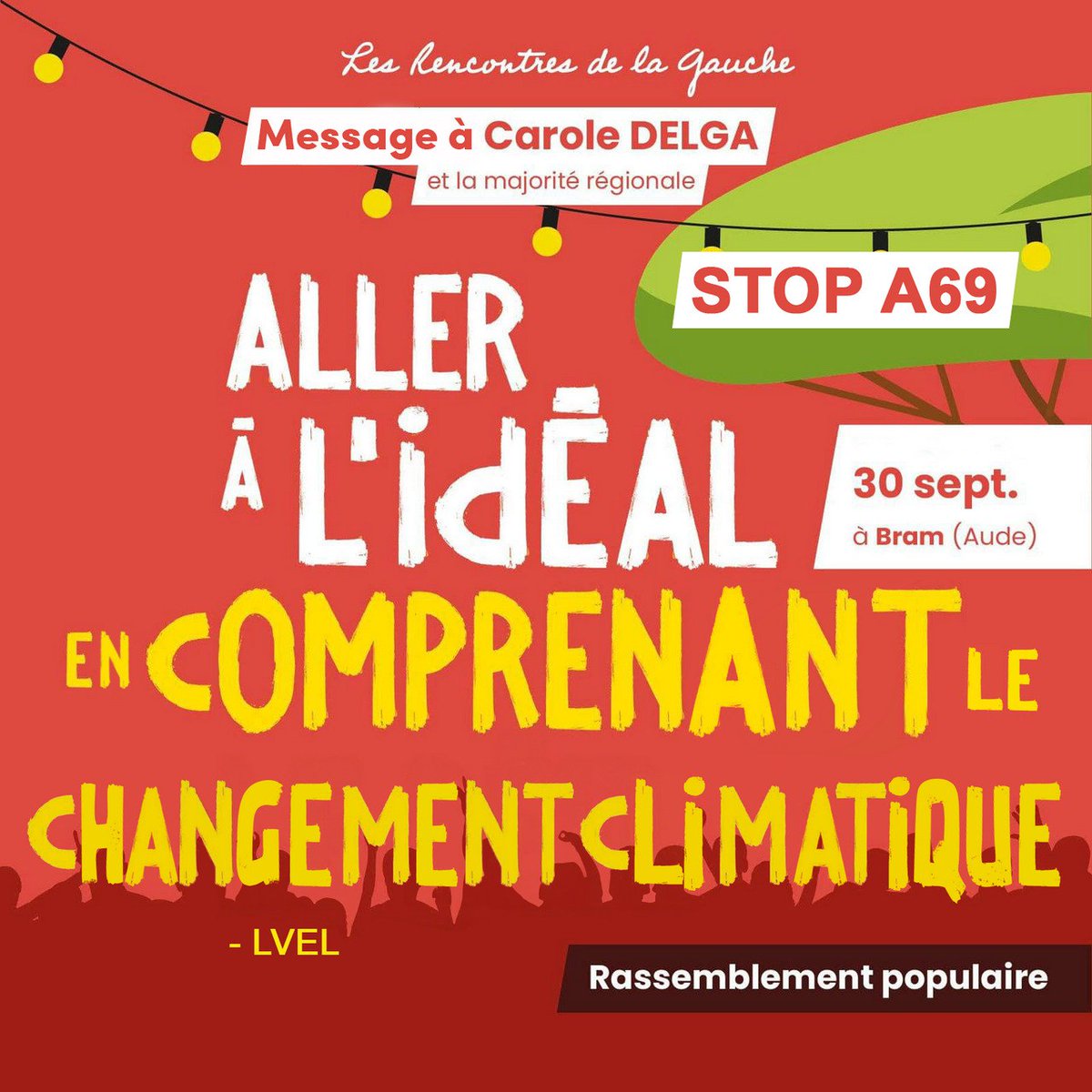 BernardCottazC's tweet photo. Message à @CaroleDelga qui organise ce samedi un grand raout à Bram. 
Venez l'interpeller sur son obstination à défendre le projet #A69.
Comme elle, nous voulons réfléchir ensemble et apporter des solutions concrètes aux nombreux défis de notre société et à l'urgence climatique. https://t.co/2TZ3WgXkjC