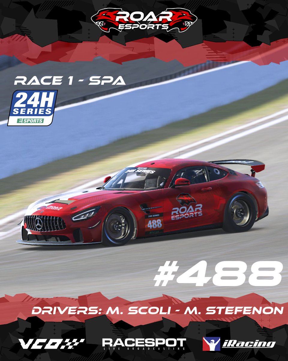 #24hesports ROUND 1 - 6H SPA 

El Domingo arrancamos un nuevo sueño! Esta vez en las @24hseriesesports donde <a href="/maxistefenon/">Maximo NOLSALP</a> y <a href="/ManuelScoli/">Manuel Scoli</a> serán nuestros pilotos en estas 6 horas🔥 

Transmitida por <a href="/RaceSpotTV/">RaceSpot TV</a> / <a href="/vcoesports/">VCO 🕹🏎</a> desde las 10:55 hs ARG

Link: youtube.com/live/Y007RAdgM…