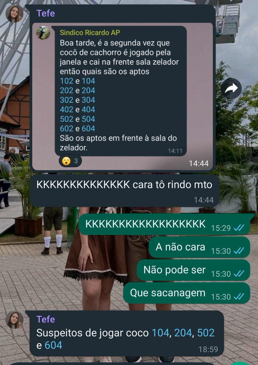gustavoohsn's tweet photo. Investigando o caso de quem tacou cocô pela janela https://t.co/opuM87Td57