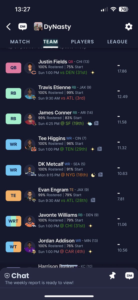 Prim3timeStein's tweet photo. @DynastyDadFF 0-3 team with 3 1st rounders next year what would you do with this team? https://t.co/BvFbVK2Yuj