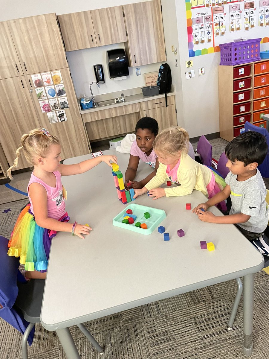 During morning meeting, our team building activity was to build a tall tower. We learned a lot about taking turns and working together! <a href="/PISDJohnsonElem/">Johnson Elementary</a> #SJEshines #ProsperProud