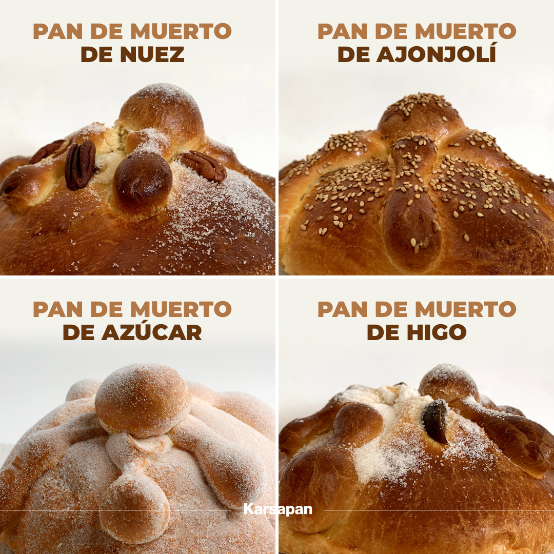 Karsapan's tweet photo. Nuestra variedad de pan de muerto para disfrutar esta temporada.
#pandemuertotodoelaño https://t.co/ACaf3Z3tY8