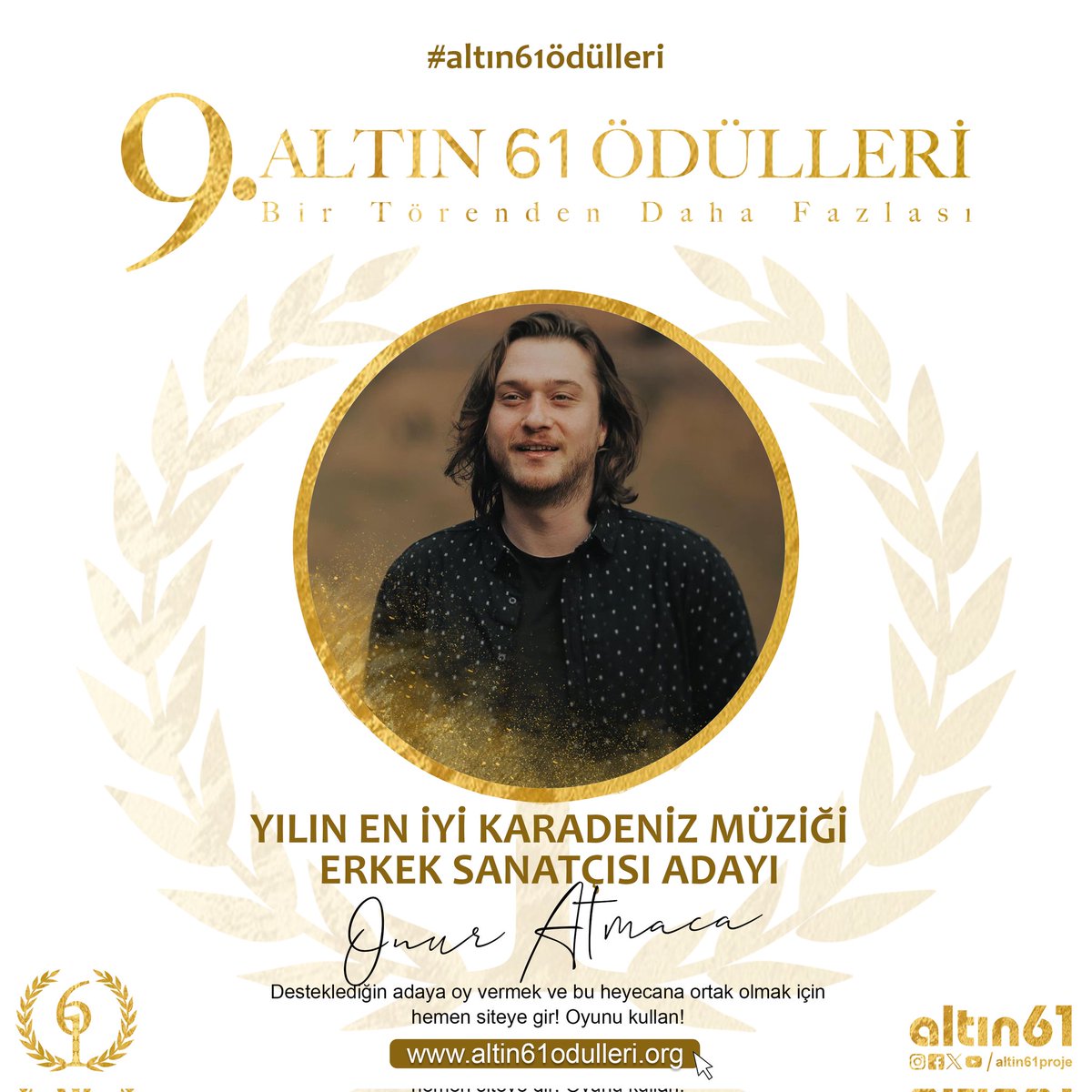 altin61proje's tweet photo. İşte Karşınızda https://t.co/upfAk6pVzo Düzenlenen Altın 61 Ödülleri'nin "En İyi Karadeniz Müziği Erkek Sanatçısı" Kategorisi Adayları... https://t.co/aHPonHyUv1 adresinden oy kullanabilirsiniz. 🥳
#altın61ödülleri #KürşatGürel #OnurAtmaca #Recebim #ResulDindar https://t.co/8IW5TcceGJ