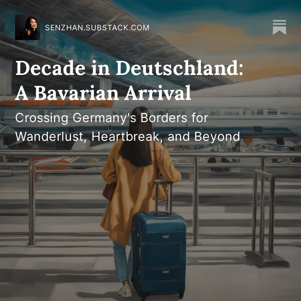 It's been almost a decade since I arrived in Germany, ready to chase adventure and romance. It flopped, and badly. I'm just starting to tell the stories from the start of that time. Read here: 
senzhan.substack.com/p/decade-in-de…